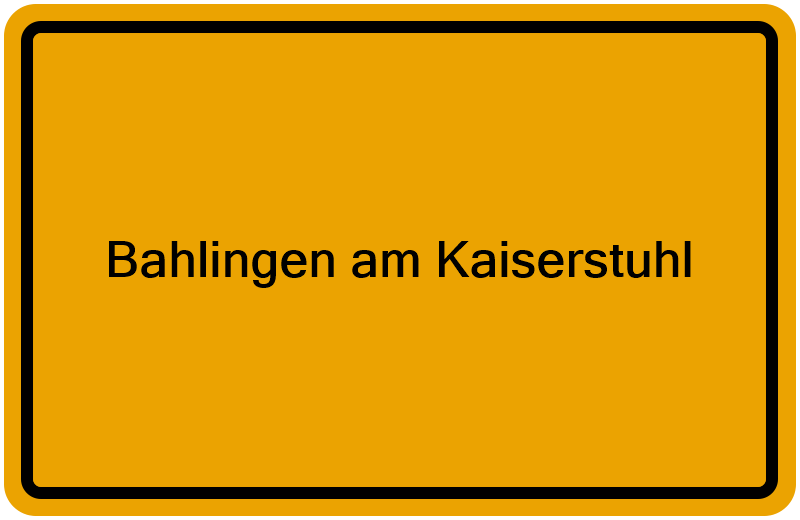 Handelsregisterauszug Bahlingen am Kaiserstuhl
